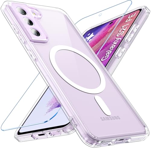 Fin2feel Magnetisch Hülle für Samsung Galaxy S21 FE Kompatibel mit MagSafe mit Panzerglas Schutzfolie,Dünne Transparentes Stoßfest Handyhülle für Samsung Galaxy S21 FE 5G, klar Fin2feel Magnetisch Hülle für Samsung Galaxy S21 FE Kompatibel mit MagSafe mit Panzerglas Schutzfolie,Dünne Transparentes Stoßfest Handyhülle für Samsung Galaxy S21 FE 5G, klar von Fin2feel