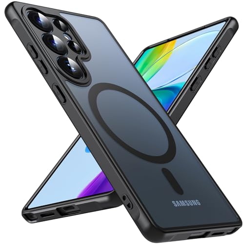 Fin2feel Magnetisch für Samsung Galaxy S25 Ultra Hülle für MagSafe, Matt Transluzente Stoßfest Kratzfest Handyhülle für Galaxy S25 Ultra Case, Schwarz Fin2feel Magnetisch für Samsung Galaxy S25 Ultra Hülle für MagSafe, Matt Transluzente Stoßfest Kratzfest Handyhülle für Galaxy S25 Ultra Case, Schwarz von Fin2feel