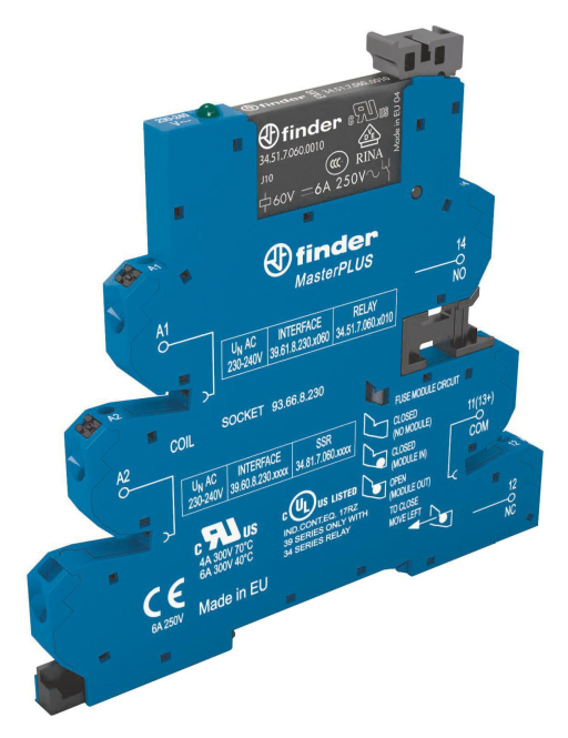 Finder EMR-Koppelrelais-MasterPLUS 39.61.0.024.0060 1W 6A 24VAC/DC von Finder GmbH