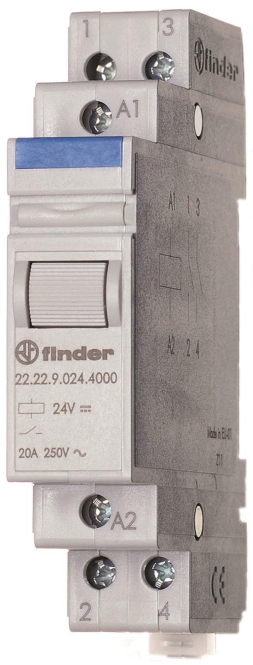 Finder Installationsrelais 22.22.9.024.4000 2S 20A 24VDC von Finder GmbH