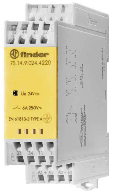 Finder Relaismodul 7S.14.9.024.4220 2S 2O 6A 24VDC Finder Relaismodul 7S.14.9.024.4220 2S 2O 6A 24VDC von Finder GmbH
