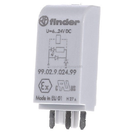 99.02.9.024.99  - LED gn + Diode 6.. 24VDC f.Fas. 95.03/05 99.02.9.024.99 von Finder