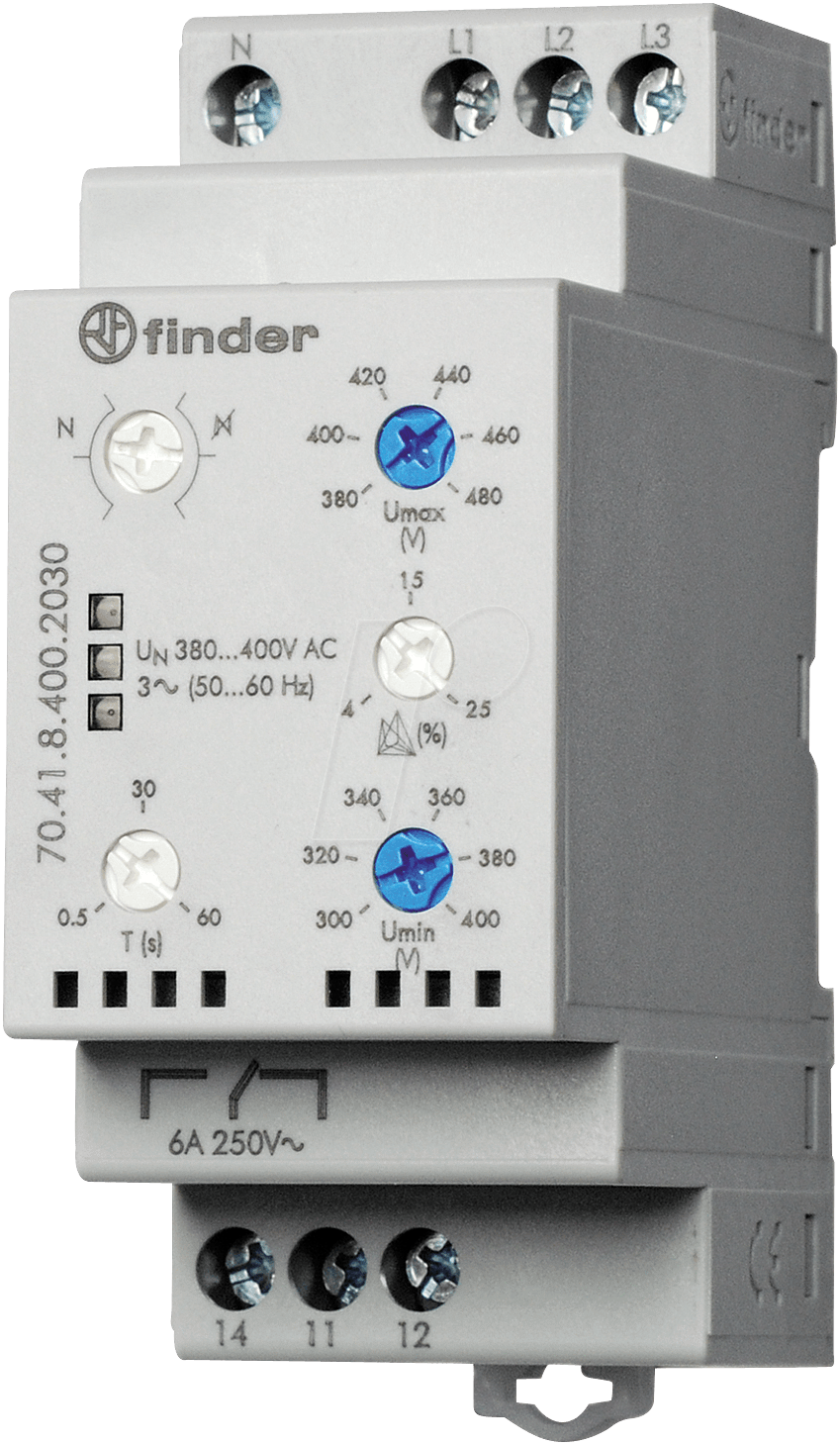 FIN 70.41 - Netzüberwachung 3-Phasen für 380-415 VAC von Finder