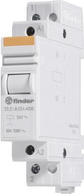 FINDER Inst.relais 230VAC 22.21.8.230.4000 Serie 22 für 35mm-Schiene 1S 20A 22.21.8.230.4000 (222182304000) von Finder