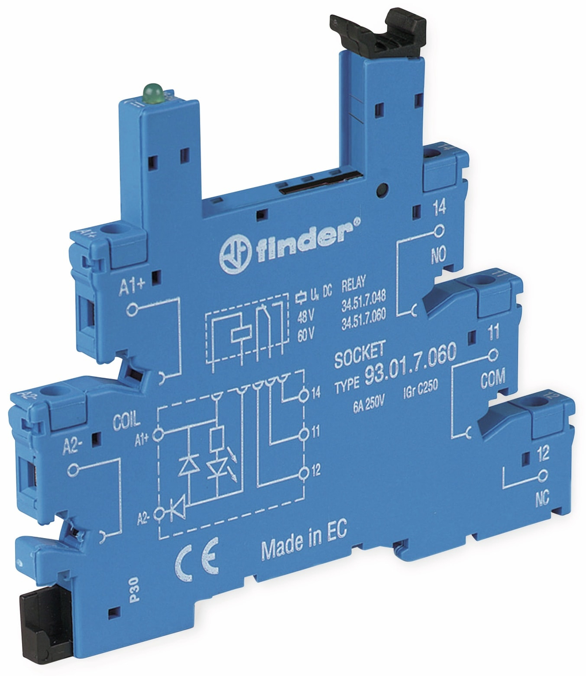 FINDER Relaisfassung 93.01., Schraubanschluss für Relais 34.51/34.81 von Finder
