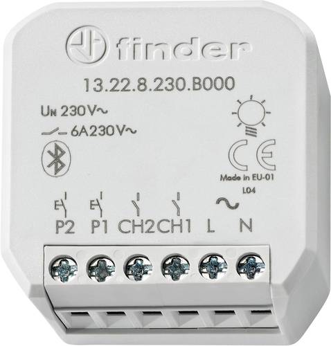Finder 13.22.8.230.B000 YESLY 2-Kanal Schaltaktor Grau von Finder