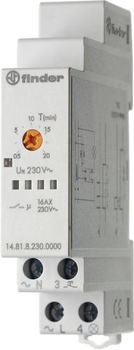 Finder 14.81.8.230.0000 Treppenlichtzeitschalter Hutschiene 230 V/AC von Finder