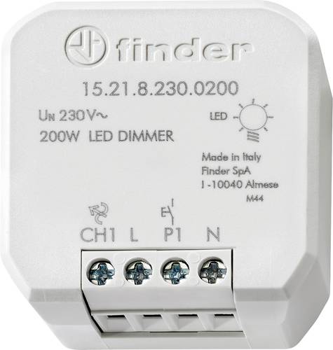 Finder 15.21.8.230.0200 Unterputz Dimmer Geeignet für Leuchtmittel: LED-Lampe Hellgrau von Finder