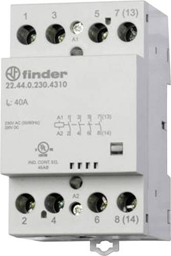 Finder 22.44.0.230.4310 Schütz 4 Schließer 230 V/DC, 230 V/AC 40A Tray 5St. von Finder