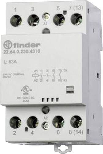 Finder 22.64.0.024.4710 Schütz 3 Schließer, 1 Öffner 24 V/DC, 24 V/AC 63A Tray 5St. Finder 22.64.0.024.4710 Schütz 3 Schließer, 1 Öffner 24 V/DC, 24 V/AC 63A Tray 5St. von Finder