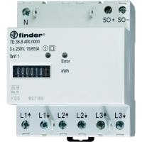 Finder 3 Phasen Drehstromzähler 3 x 65 A, 1 Tarif, MID (7E.36.8.400.0010) von Finder