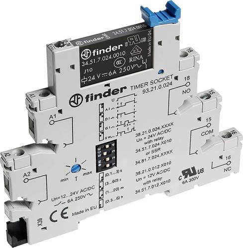 Finder 38.21.0.024.0060 38.21.0.024.0060 Zeitrelais 24V DC/AC 10 St. Zeitbereich: 0.1 - 21600s 1 Wec Finder 38.21.0.024.0060 38.21.0.024.0060 Zeitrelais 24V DC/AC 10 St. Zeitbereich: 0.1 - 21600s 1 Wec von Finder