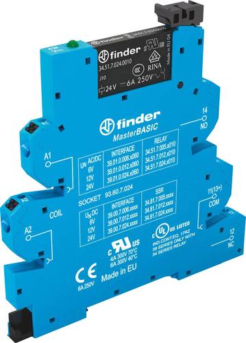 Finder 39.01.8.230.0060 Koppelrelais 230 V/AC 6A 1 Wechsler Tray 10St. Finder 39.01.8.230.0060 Koppelrelais 230 V/AC 6A 1 Wechsler Tray 10St. von Finder