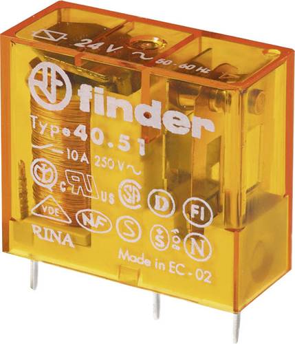 Finder 40.51.8.006.0000 Printrelais 6 V/AC 10A 1 Wechsler 50St. von Finder