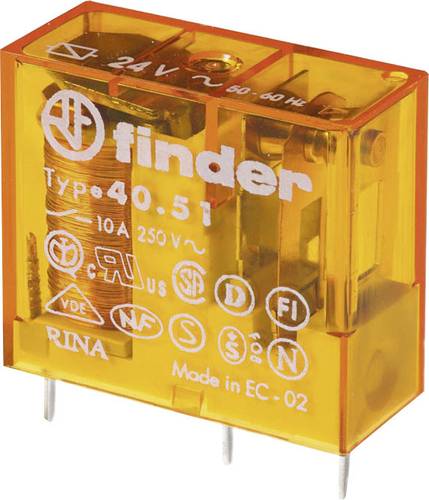 Finder 40.51.8.230.5000 Printrelais 230 V/AC 10A 1 Wechsler 50St. Finder 40.51.8.230.5000 Printrelais 230 V/AC 10A 1 Wechsler 50St. von Finder