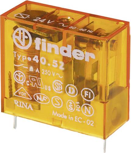 Finder 40.52.8.230.5001 Printrelais 230 V/AC 8A 2 Wechsler 50St. Finder 40.52.8.230.5001 Printrelais 230 V/AC 8A 2 Wechsler 50St. von Finder