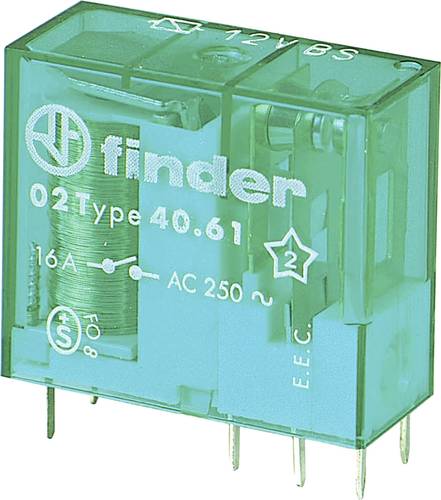 Finder 40.61.6.006.4001 Printrelais 6 V/AC, 6 V/DC 16A 1 Wechsler 50St. von Finder