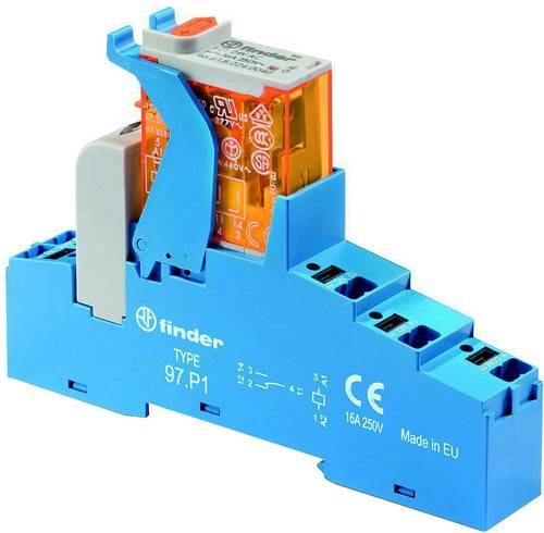 Finder 4C.P1.9.024.0050 LED-Gatterbaustein Nennspannung: 24 V/DC Schaltstrom (max.): 16A 1 Wechsler von Finder