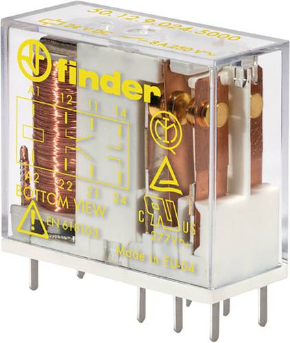 Finder 50.12.9.024.5000 Printrelais 24 V/DC 8A 2 Wechsler 50 St. Tray Finder 50.12.9.024.5000 Printrelais 24 V/DC 8A 2 Wechsler 50 St. Tray von Finder