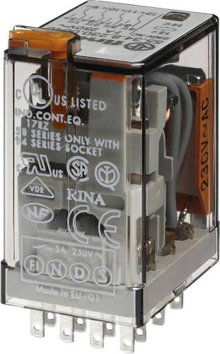 Finder 55.34.8.024.0000 Steckrelais 24 V/AC 7A 4 Wechsler 10St. von Finder