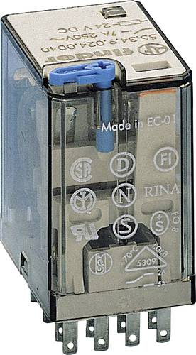 Finder 55.34.9.024.0000 Steckrelais 24 V/DC 7A 4 Wechsler 1St. von Finder