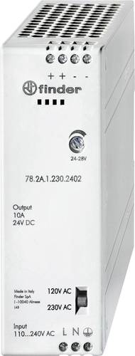 Finder 78.2A.1.230.2402 Hutschienen-Netzteil (DIN-Rail) 24 V/DC 10A 240W Inhalt 1St. von Finder