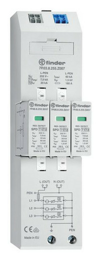 Finder 7P.03.8.255.Z007 Kombiableiter Typ 1+2 Finder 7P.03.8.255.Z007 Kombiableiter Typ 1+2 von Finder