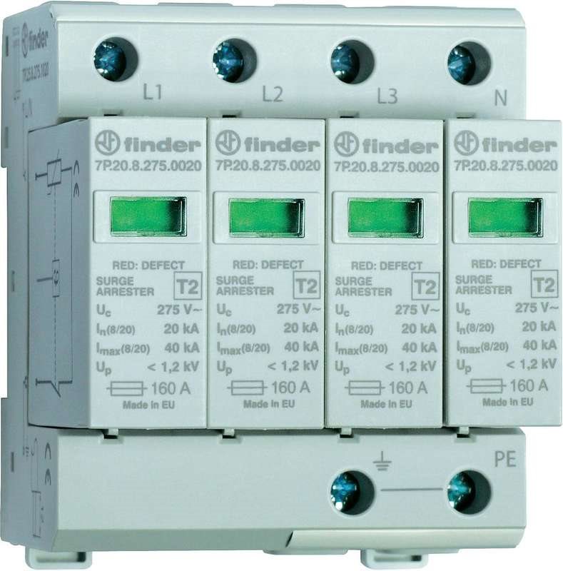 Finder 7P.25.8.275.1020 Überspannungsableiter Typ 2 Serie 7P IP20 (7P.25.8.275.1020) von Finder