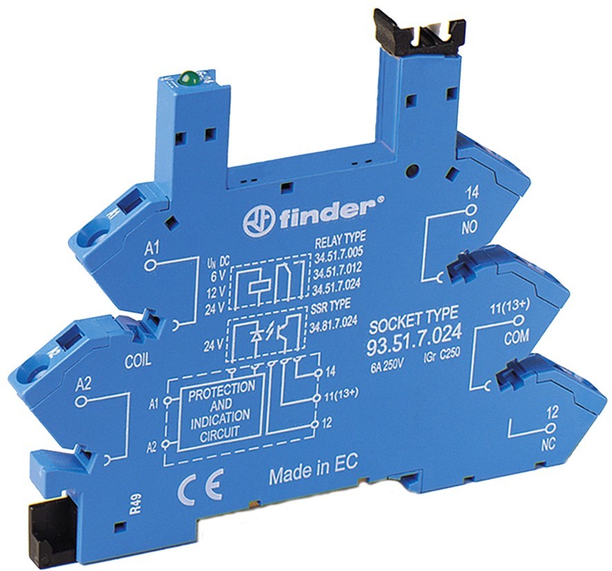 Finder Fassung m.Zugfederklemme 93.51.7.024 93517024 von Finder