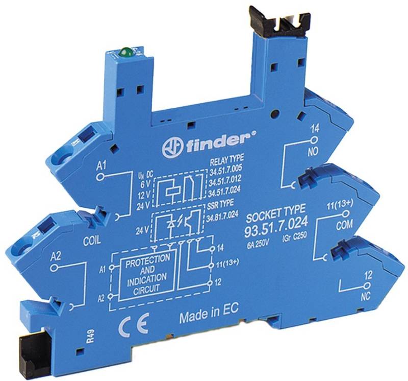 Finder Fassung m.Zugfederklemme 93.51.7.024 93517024 von Finder