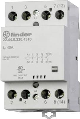 Finder Installationsschütz 22.44.0.024.4310 4 Schließer (30/110/220 V) 40/4/1,2 A (22.44.0.024.4310) von Finder