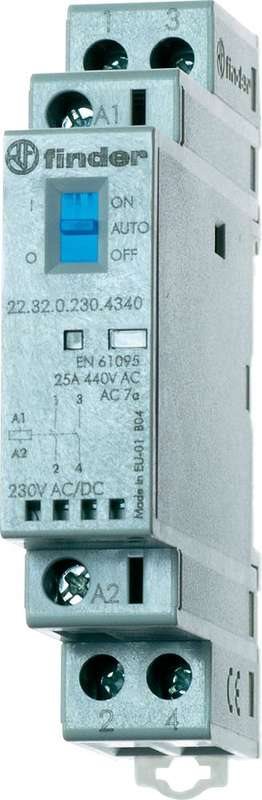 Finder Installationsschütz für 35 mm-Schiene 22.32.0.024.1540 1 Schließer (22.32.0.024.1540) von Finder