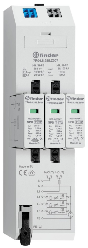 Finder Kombiableiter 7P.04.8.255.Z007 7P048255Z007 Finder Kombiableiter 7P.04.8.255.Z007 7P048255Z007 von Finder