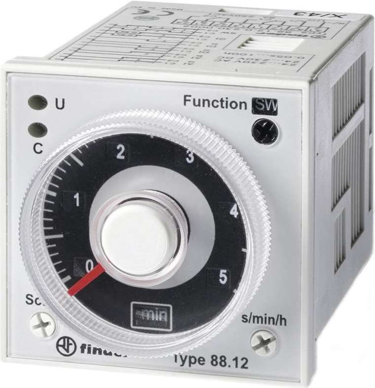 Finder Multifunktions-Zeitrelais, Serie 88 88.12.0.230.0002 24 - 230 V DC/AC 2 Wechsler 5 A 250 V/AC/Max. 400 V/AC (AC1) (88.12.0.230.0002) von Finder