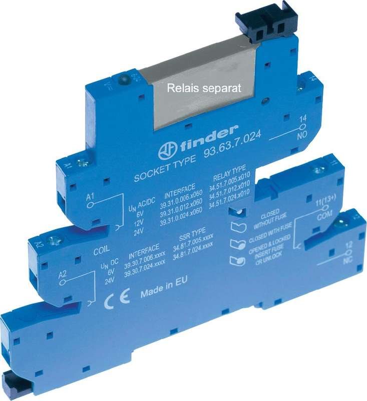 Finder Relaissockel mit Haltebügel, mit LED, mit EMV-Entstörbeschaltung 1 St. 93.63.8.230 Serie 34 34.51 (93.63.8.230) von Finder