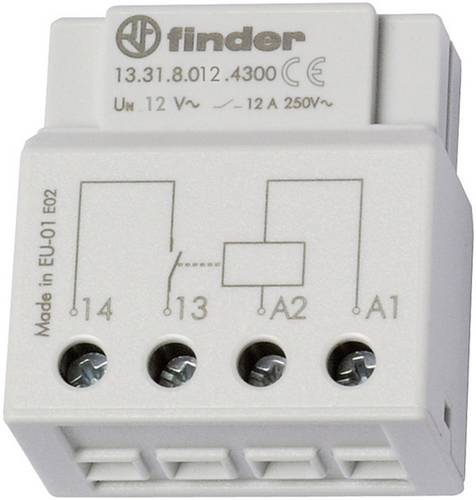 Finder Schaltrelais Unterputz 13.31.8.012.4300 1 Schließer 12 V/AC 12A 1St. von Finder