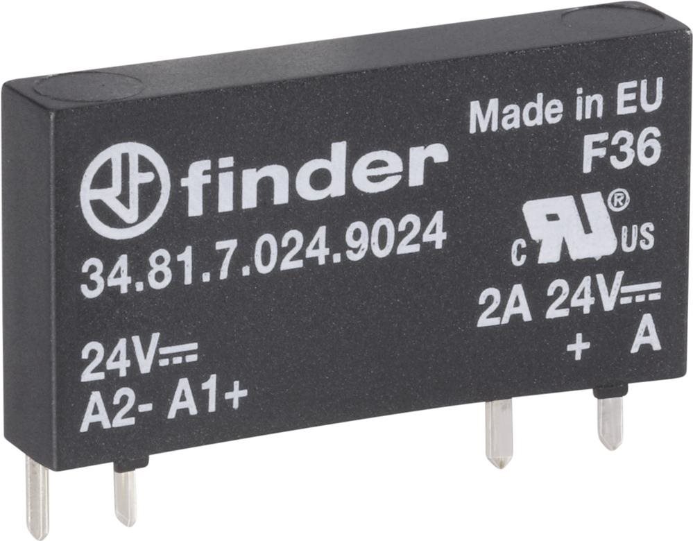 Finder Solid-State-Printrelais, Serie 34 34.81.7.024.9024 Last-Strom 2 A Schaltspannung 24 V/DC (34.81.7.024.9024) von Finder