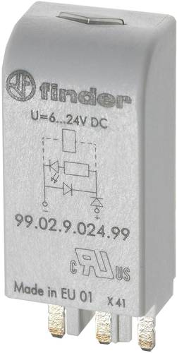 Finder Steckmodul mit Diode, mit Anzeige, LED 99.02.9.024.79 10St. von Finder