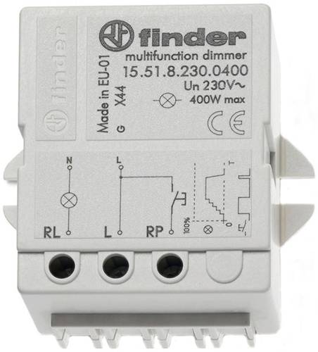 Finder Stromstoß-Schalter Auf-/Unterputz 15.51.8.230.0400 1 Schließer 230 V/AC 400W 1St. von Finder