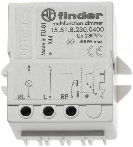 Finder Stromstoß-Schalter Auf-/Unterputz 15.51.8.230.0400 1 Schließer 230 V/AC 400W Tray 10St. von Finder