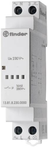 Finder Stromstoß-Schalter Hutschiene 13.81.8.230.0000 1 Schließer 230 V/AC 3700 VA 1St. von Finder