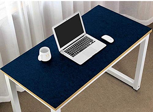 Filzunterlage Antirutsch,Übergroß Mauspad Schreibtisch-Unterlage Deskpad Filz Matte Mausunterlage,dick, Schreibunterlage,ideal für Büro und zu Hause und Laptop-Blau-90x45cm von Findm Store