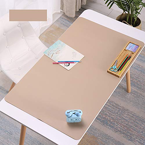 Mauspad, groß, rutschfestes PU-Leder Schreibtischunterlage, wasserdichtes Mauspad,Home-Schreibtische, Extra groß Gaming-Mauspads ideal für Büro und Zuhause-100x50cm-beige von Findm Store