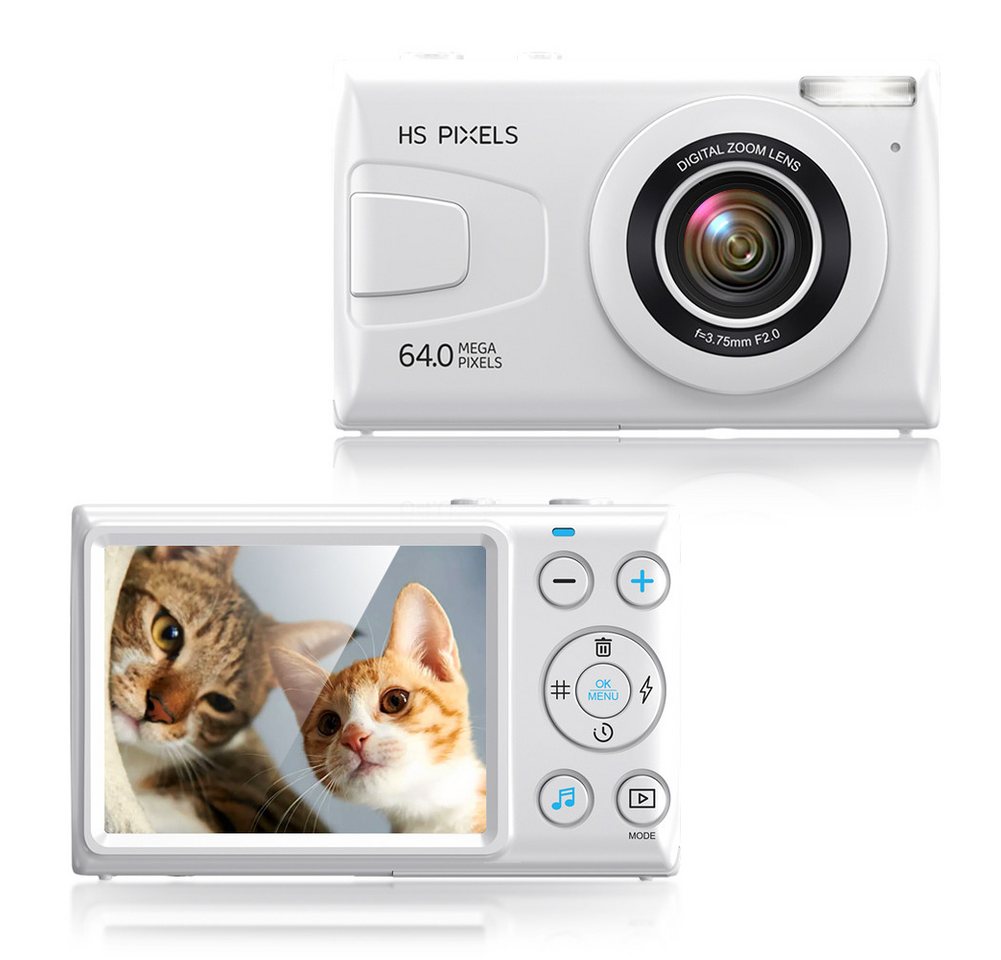 Fine Life Pro C2 Kompaktkamera (64 MP, Elektronischer Bildstabilisator, 18X Digitalzoom Fotokamera) von Fine Life Pro