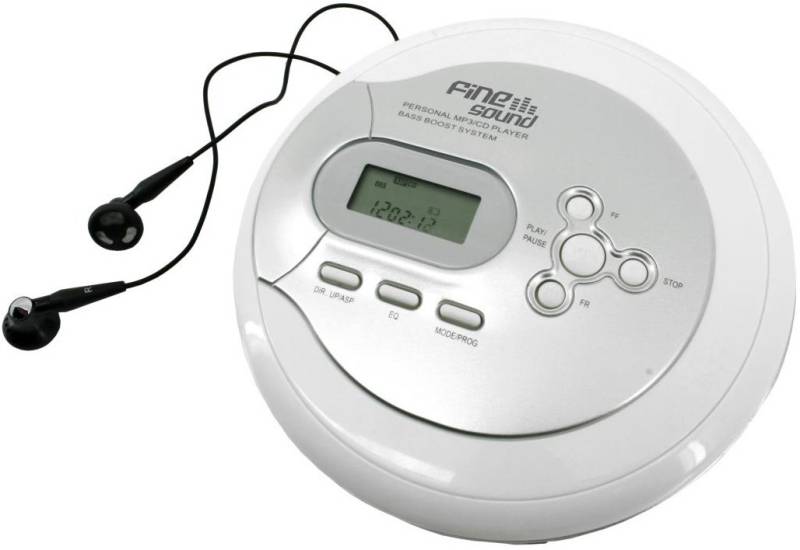 FS2 tragbarer MP3 CD-Player weiß/silber von Fine Sound