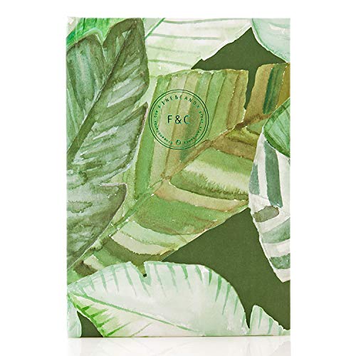 Fine & Candy Tropical Ginger Notizbuch, Hardcover aus Papier, tropisches Muster und glatte Blätter, A5 (21 x 15 cm), Grün, 160 Blatt, 01133211100 von Fine & Candy