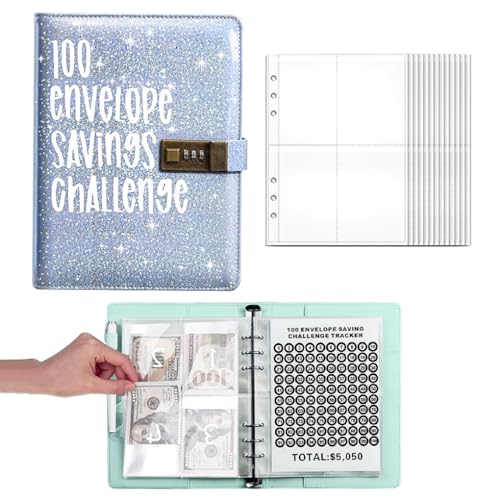 FineInno Haushaltsbuch,Budget Planner,Sparbuch für Geld,100 Envelope Budget Binder, Finanzplaner, Geld Sparen Mappe,Cash Stuffing Sparchallenge FineInno Haushaltsbuch,Budget Planner,Sparbuch für Geld,100 Envelope Budget Binder, Finanzplaner, Geld Sparen Mappe,Cash Stuffing Sparchallenge von FineInno