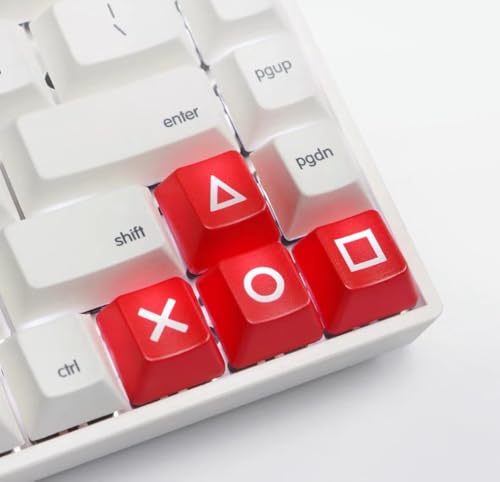 Tastatur-Tastenkappen Pfeil/Richtung PSP Cherry MX Key Cap für Corsair K55 K65 K63 MX Switches Backlit/Keychron C3 Pro/K8/K2 Version 2/Razer Huntsman/MageGee Mechanische Gaming-Tastatur (rot) von FineUsea