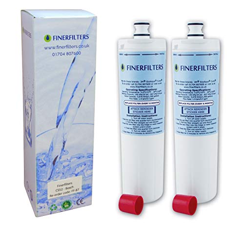 2 x finerfilters CS52/452 kompatibel Kühlschrank Wasser Filter Bosch/Neff/Siemens Kühlschrank Wasser Filter zu ersetzen 5586605/06 von Finerfilters