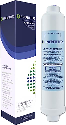Finerfilters, Wasserfilter für Kühlschrank von LG, hochwertige Filter, kompatibler Wasserfilter ersetzt Teile-Nr. BL9808/3890JC2990A/5231JA2010B/3650JD8050A Finerfilters, Wasserfilter für Kühlschrank von LG, hochwertige Filter, kompatibler Wasserfilter ersetzt Teile-Nr. BL9808/3890JC2990A/5231JA2010B/3650JD8050A von Finerfilters